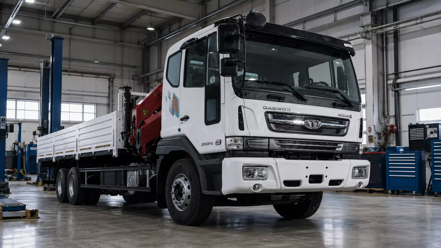 Грузовик Daewoo Trucks в автосервисе