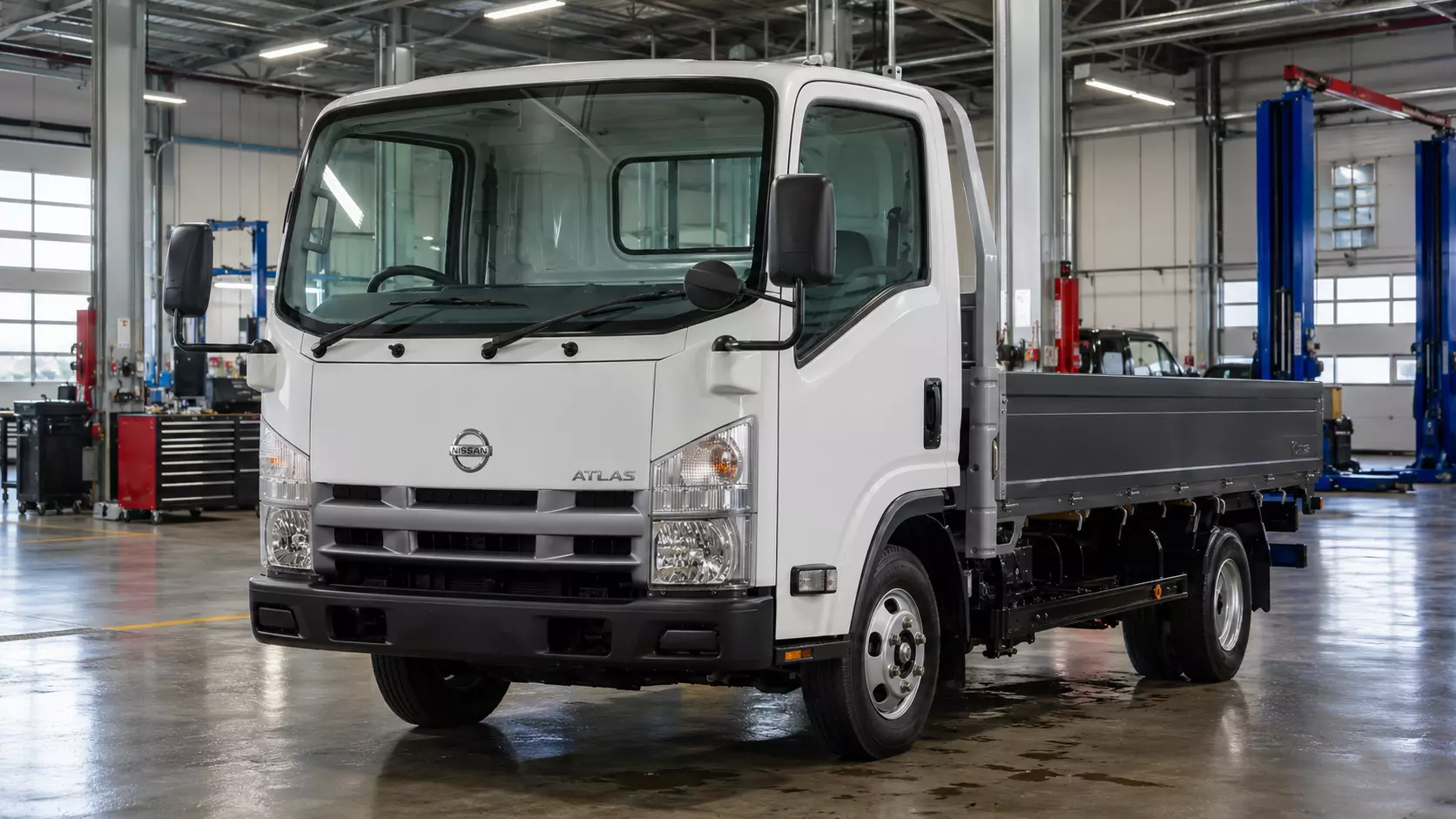 Грузовик Nissan Trucks в автосервисе