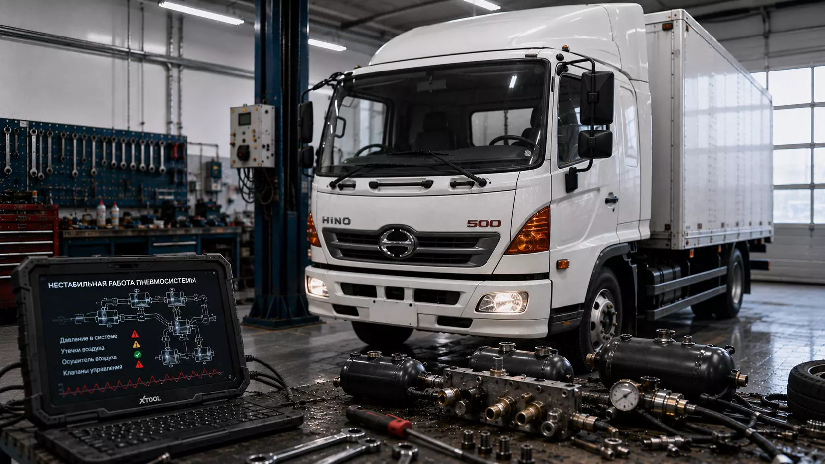 Hino 500 — нестабильная работа пневмосистемы