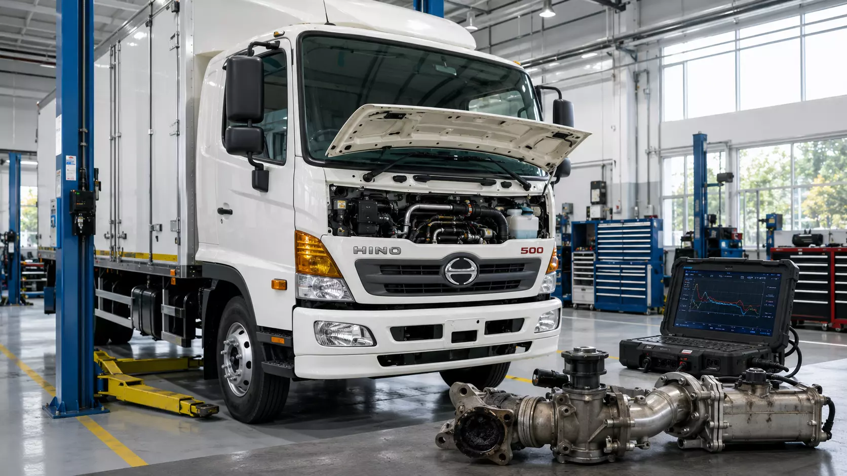 Hino 500 — потеря мощности и ошибка по EGR