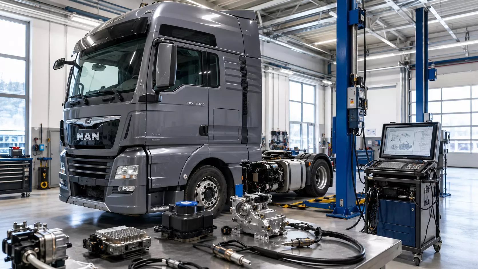 Диагностика грузового автомобиля MAN TGX 18.480