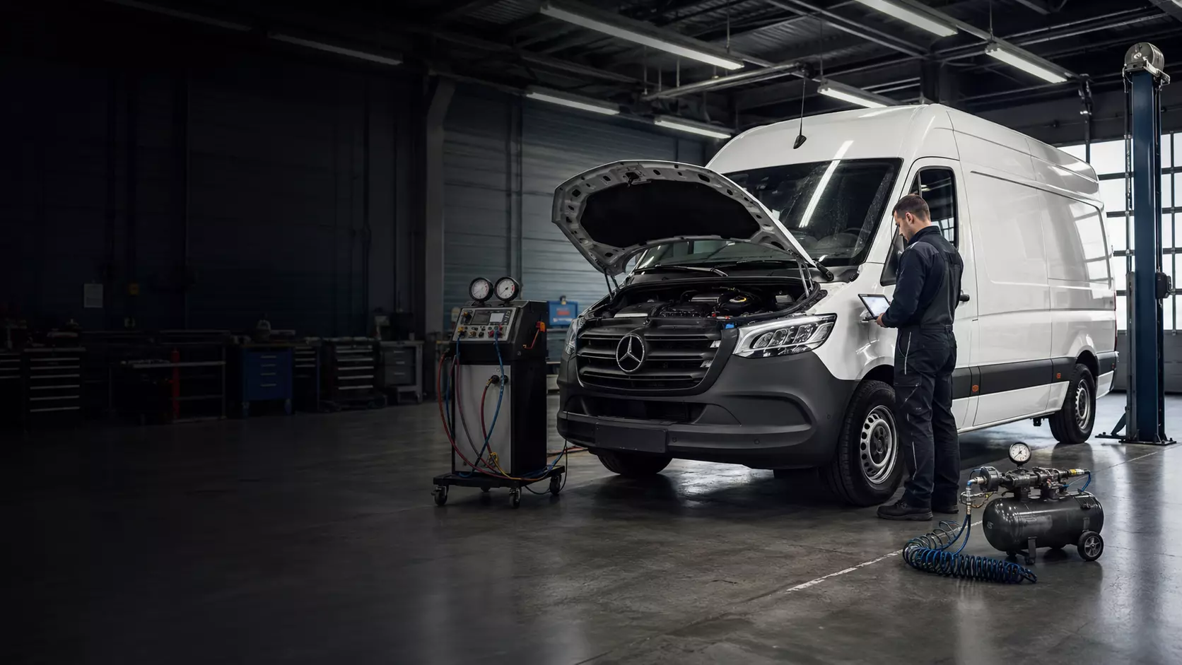Mercedes-Benz Sprinter 316 CDI — утечка воздуха и неисправность кондиционера