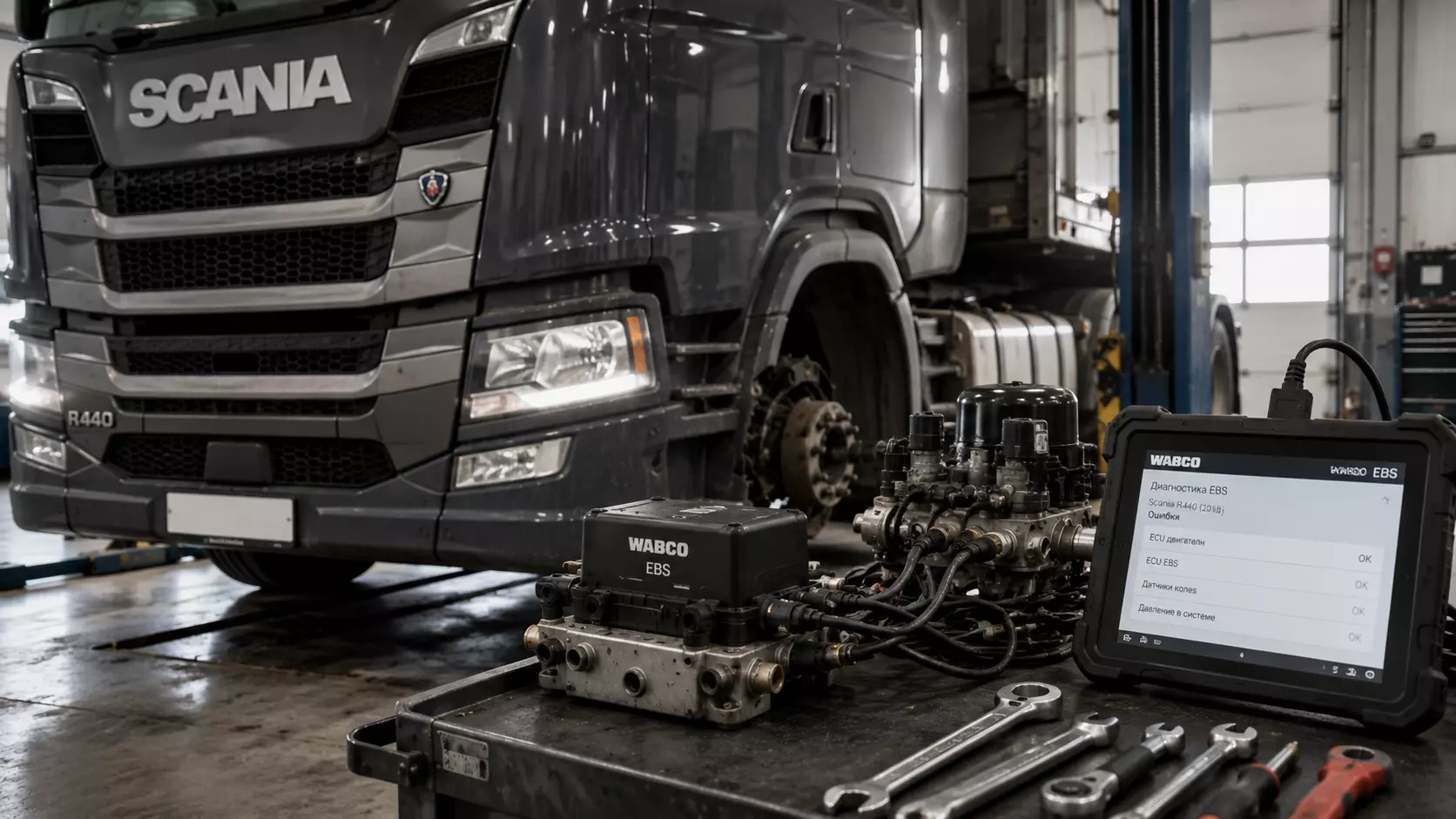 Диагностика грузового автомобиля Scania R440